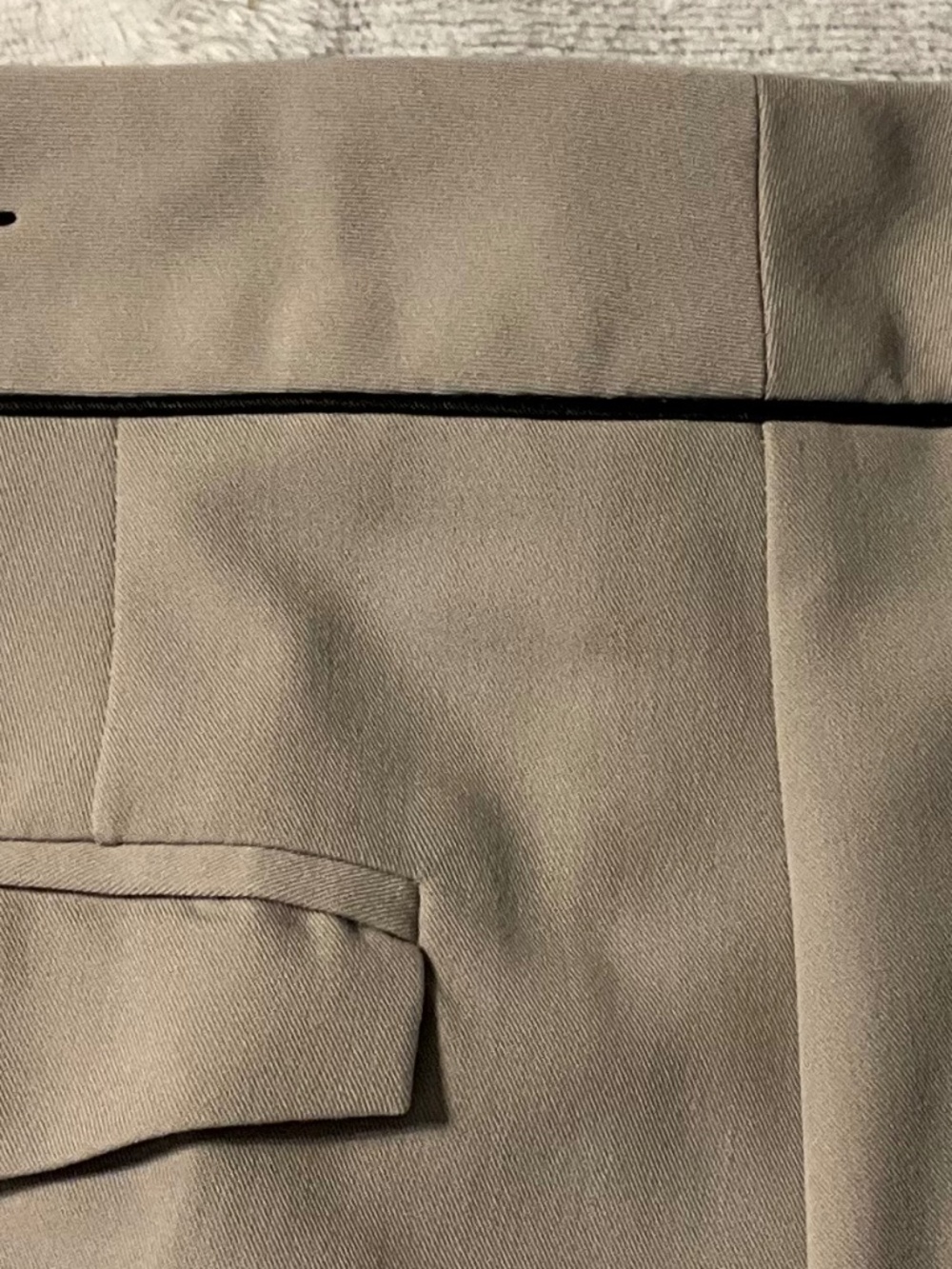 Worthington • Tailored Stretch Straight Leg Pants • Piping Detail • Size 4 - Picture 4 of 7